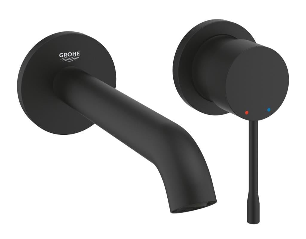 Grohe Essence New Duvardan Ankastre Lavabo Bataryası (Sıva Üstü Grubu), Hayalet Siyah, 29192KF1Grohe29192KF1Ankastre Lavabo Bataryaları