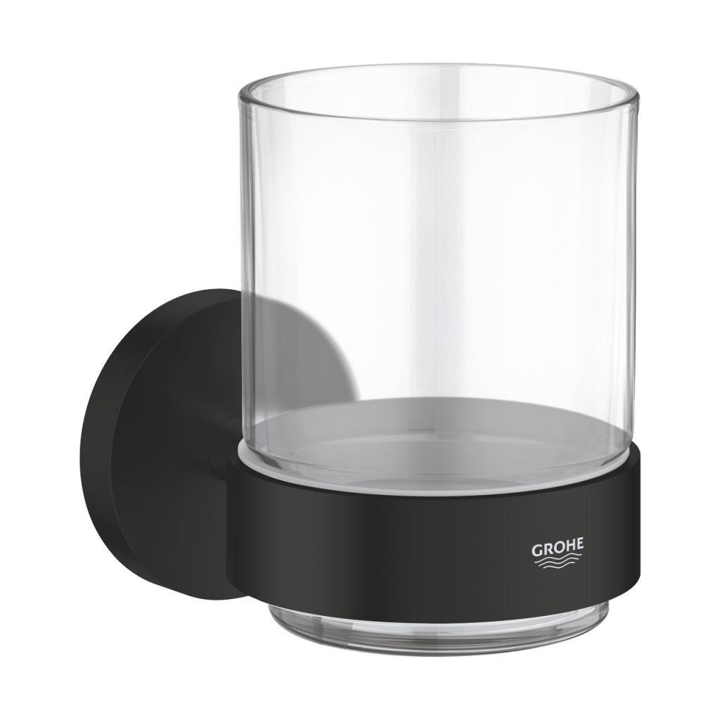 Grohe Essentials Cam Diş Fırçalığı, Mat Siyah, 1022562430Grohe1022562430Diş Fırçalığı