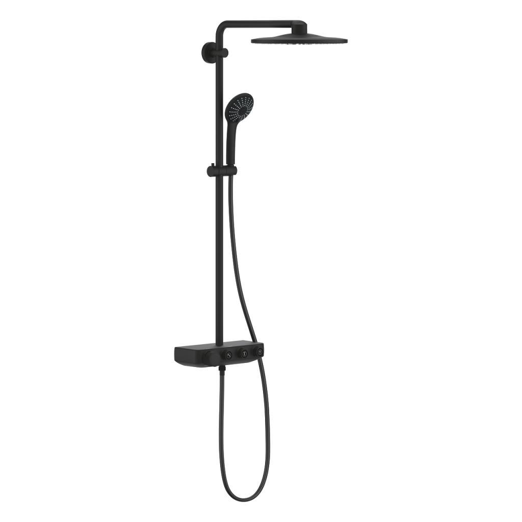Grohe Euphoria SmartControl 310 Duo Duş Sistemi, Duvara Monte, Termostatik Bataryalı Duş Kolonu, Hayalet Siyah, 22120KF0Grohe22120KF0Duş Kolonları