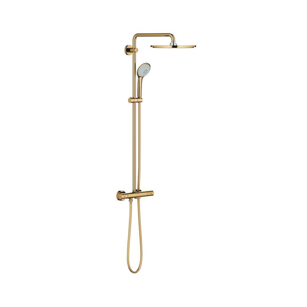 Grohe Euphoria System 310 Duvara Monte Termostatik Duş Bataryalı Duş Sistemi, Altın,  26075GL0 Grohe26075GL0Duş Kolonları