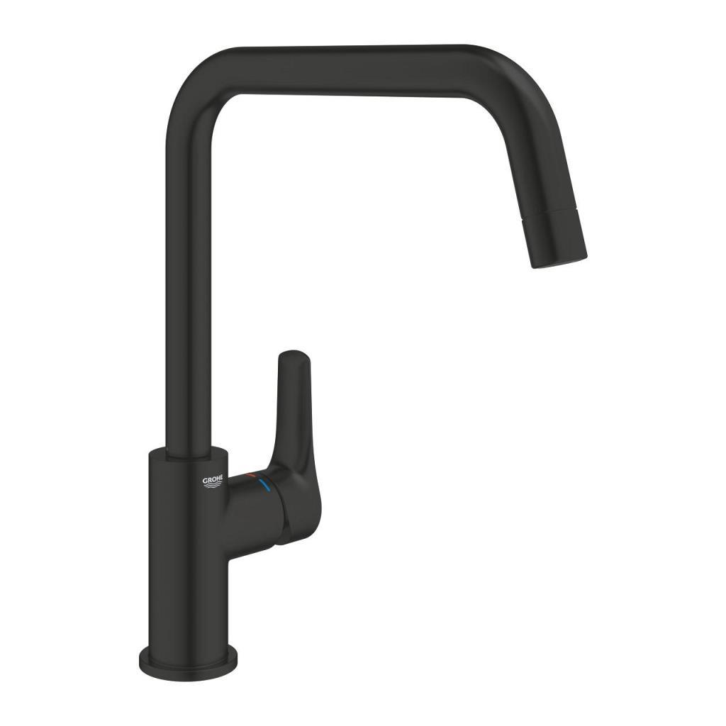 Grohe Eurosmart Kuğu Borulu Eviye Bataryası, Mat Siyah, 305672430Grohe305672430Eviye Bataryaları