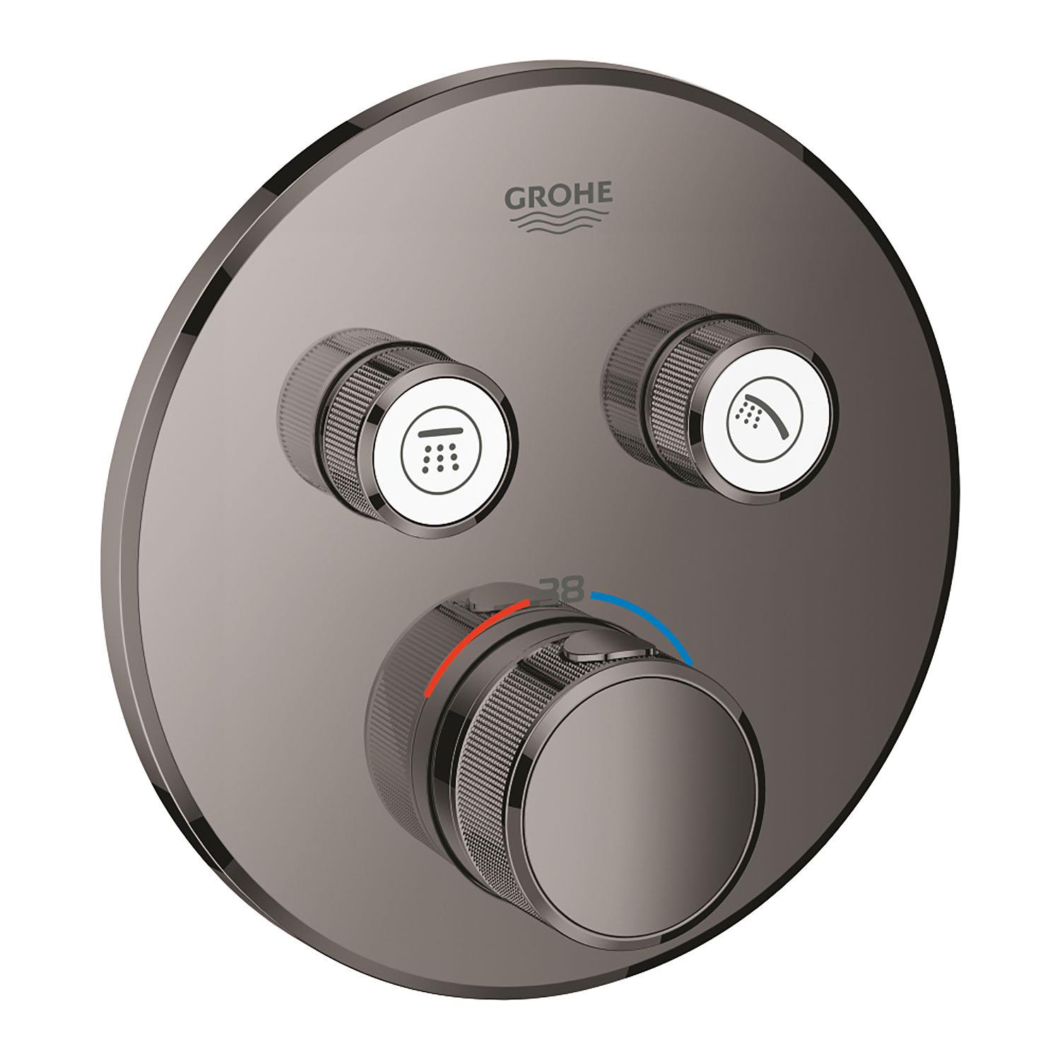Grohe Grohtherm SmartControl Ankastre Termostatik Banyo/Duş Bataryası (Sıva Üstü Grubu), 2 Yollu, Sert Grafit, 29119A00Grohe29119A00Duş Bataryaları