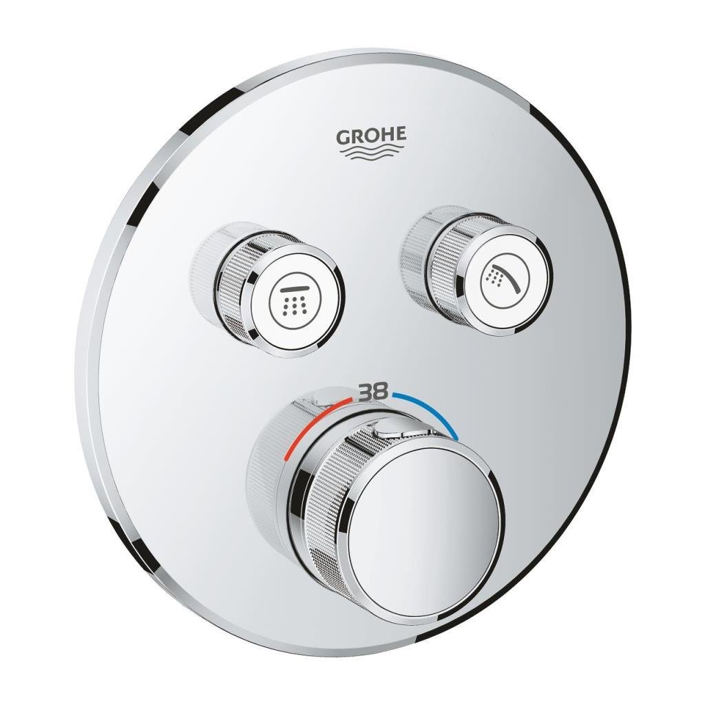 Grohe Grohtherm SmartControl Çift Valfli Akış Kontrollü, Ankastre Termostatik Banyo Bataryası (Sıva Üstü Grubu) Krom, 29119000Grohe29119000Termostatik Bataryalar