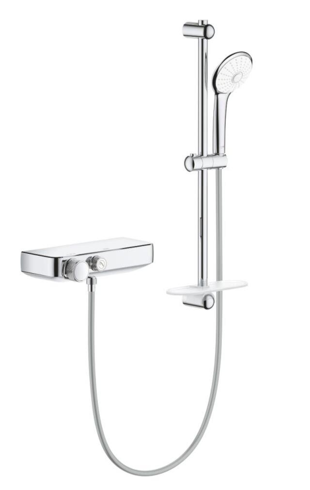 Grohe Grohtherm Smartcontrol Termostatik Duş Bataryası ve Sürgülü El Duş Takımı, Krom, 34720000Grohe34720000Termostatik Bataryalar