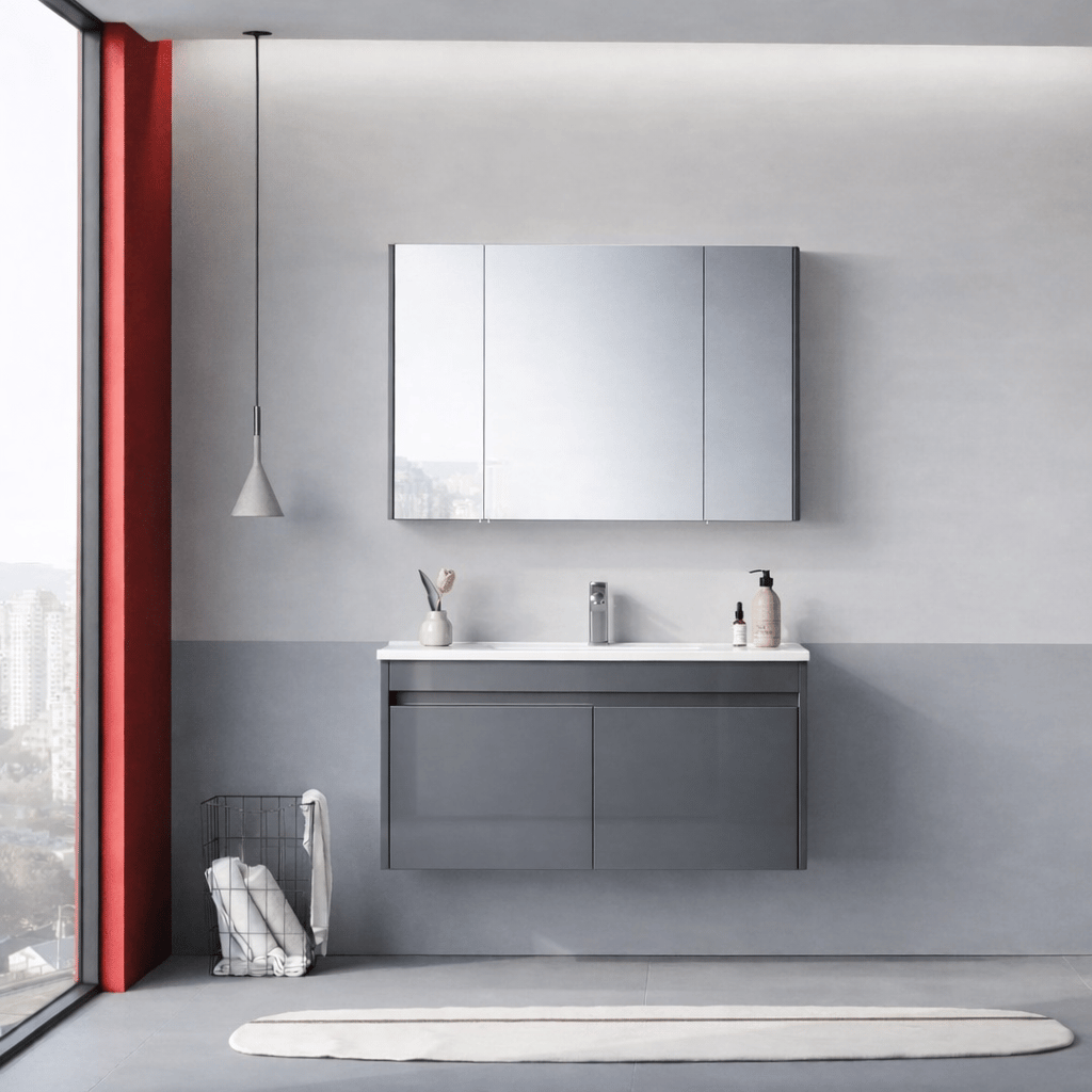 Orka Arno 100 cm Bazalt Gri Banyo Dolabı Takımı (Kapaklı) , 5008763ORKA5008763Banyo Dolabı Takımı