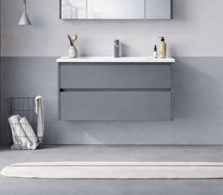 Orka Arno 100 cm Bazalt Gri Banyo Dolabı Alt Modül ve Lavabo (Çekmeceli) , 5008754ORKA5008754Lavabo Dolabı