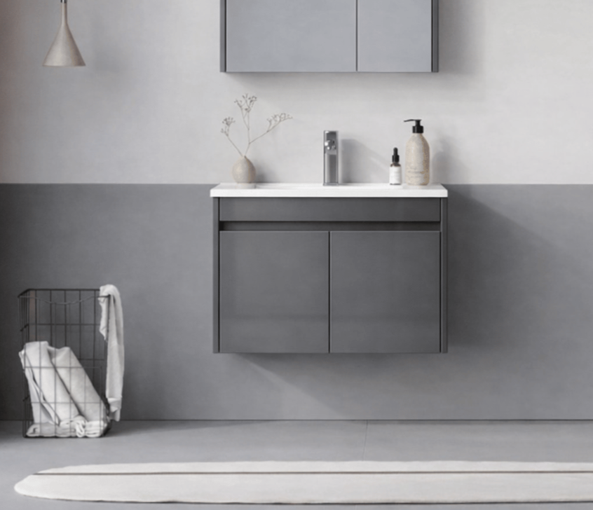 Orka Arno 65 cm Bazalt Gri Banyo Dolabı Alt Modül ve Lavabo (Kapaklı) , 5008769ORKA5008769Lavabo Dolabı