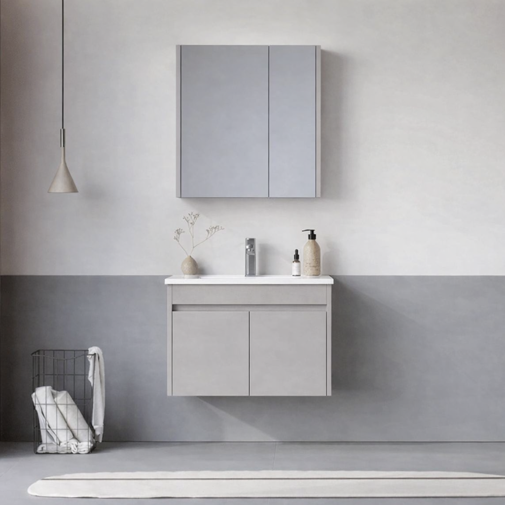 Orka Arno 65 cm Parlak Kaşmir Banyo Dolabı Takımı (Kapaklı) , 5008776ORKA5008776Banyo Dolabı Takımı