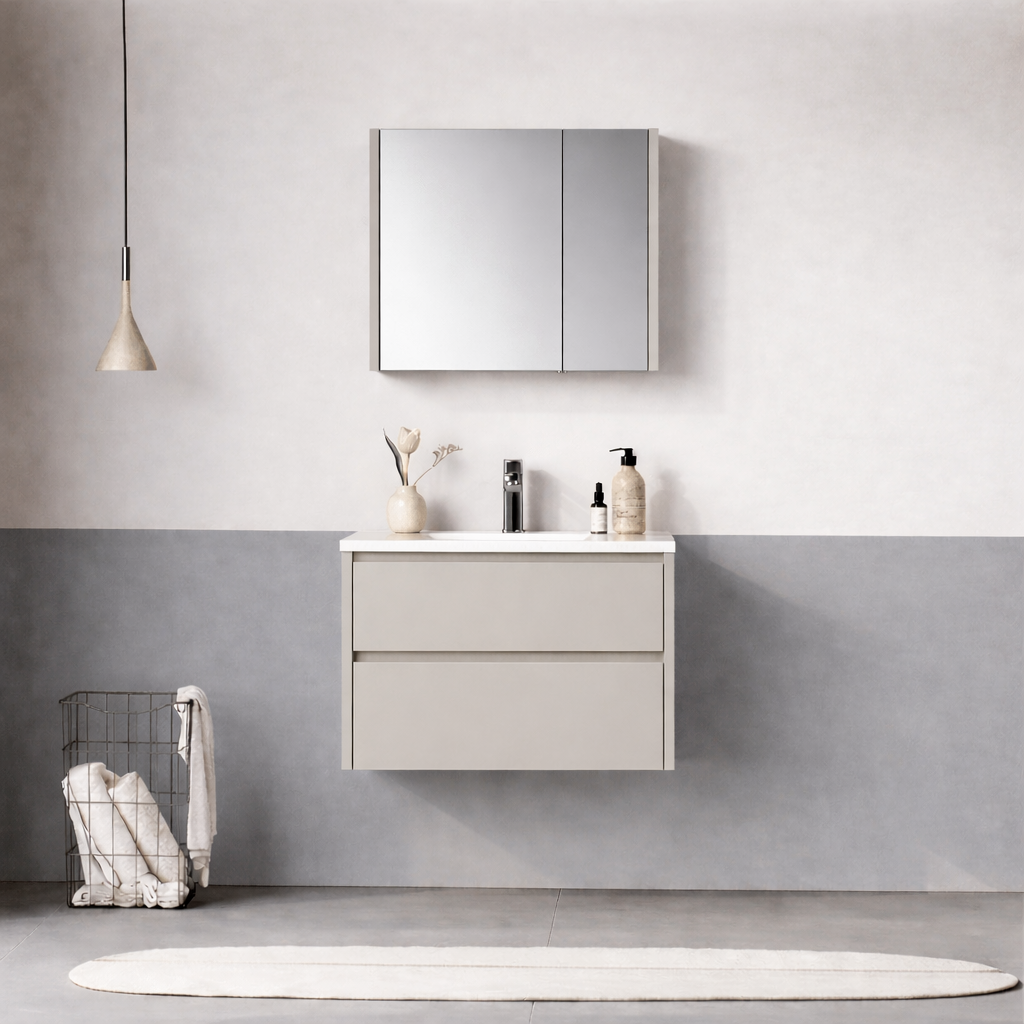 Orka Arno 65 cm Parlak Kaşmir Banyo Dolabı Takımı (Çekmeceli) , 5008773ORKA5008773Banyo Dolabı Takımı