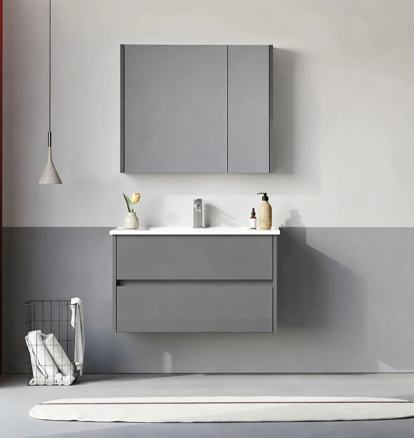 Orka Arno 85 cm Bazalt Gri Banyo Dolabı Takımı (Çekmeceli) , 5008784ORKA5008784Banyo Dolabı Takımı