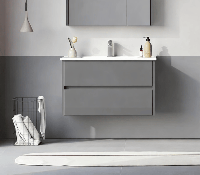Orka Arno 85 cm Bazalt Gri Banyo Dolabı Alt Modül ve Lavabo (Çekmeceli) , 5008778ORKA5008778Lavabo Dolabı