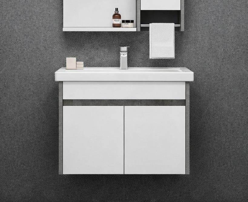 Orka Aydos 65 Cm Retro Gümüş Banyo Dolabı Alt Modül ve Lavabo , 5000968ORKA5000968Lavabo Dolabı