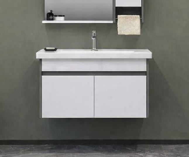 Orka Aydos 85 cm Retro Gümüş/BeyazBanyo Dolabı Alt Modül ve Lavabo, 5000970ORKA5000970Lavabo Dolabı