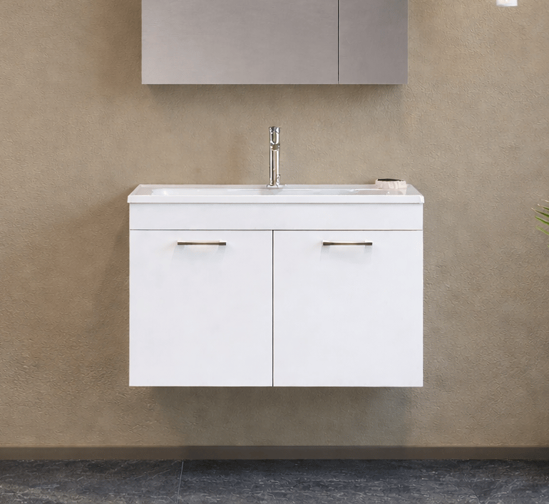 Orka Bafa 80 cm Beyaz Banyo Dolabı Alt Modül ve Lavabo, 5001016ORKA5001016Lavabo Dolabı