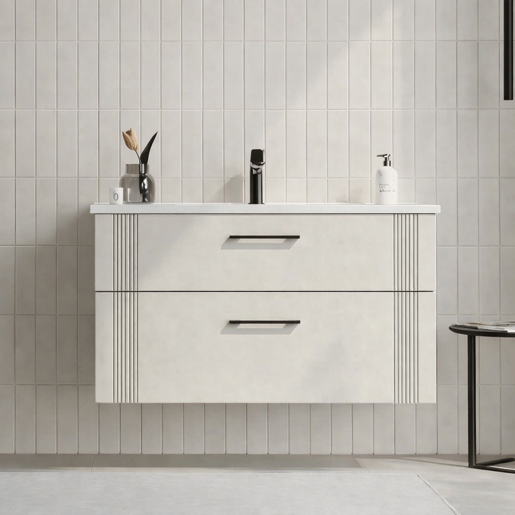 Orka Bari 100 cm Mat Kaşmir Banyo Dolabı Alt Modül ve Lavabo, 5008279ORKA5008279Lavabo Dolabı