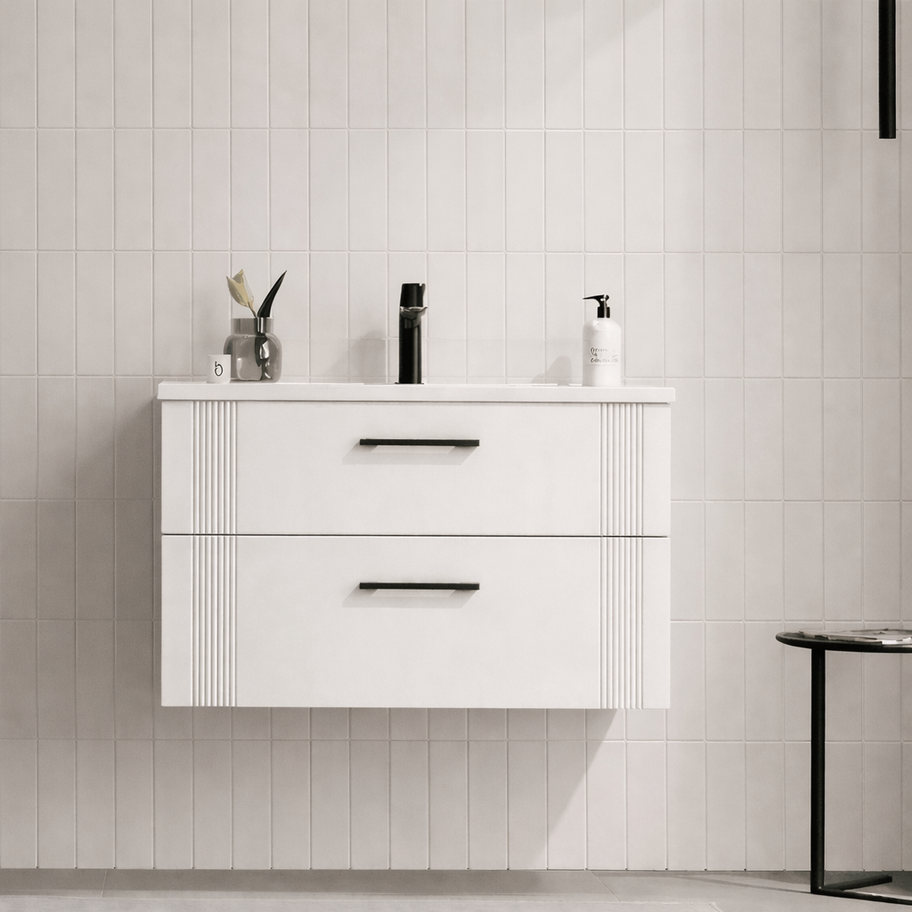 Orka Bari 85 cm Mat Beyaz Banyo Dolabı Alt Modül ve Lavabo, 5006564ORKA5006564Lavabo Dolabı