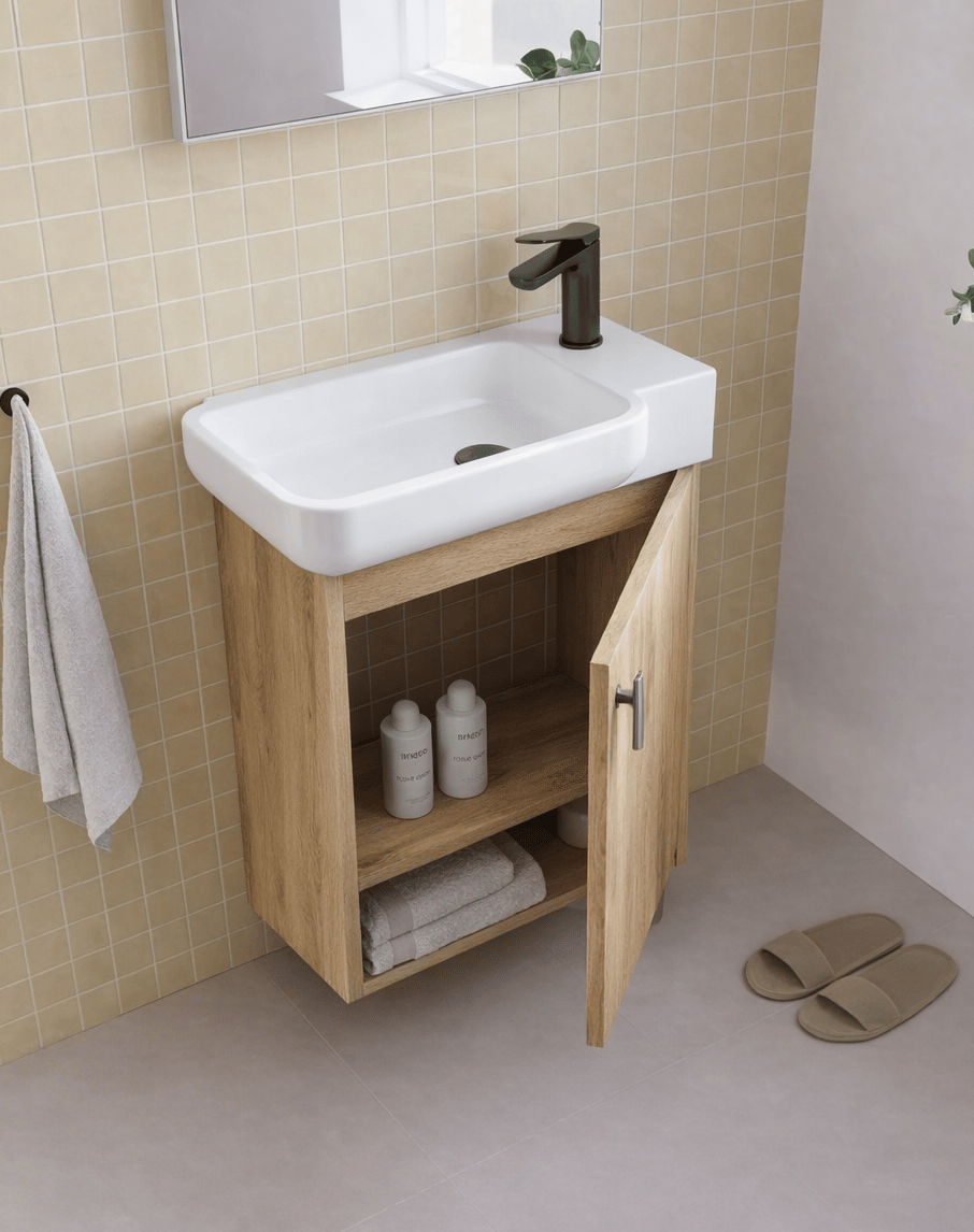 Orka Begonya 55 cm Legnano Banyo Dolabı Alt Modül ve Lavabo, 5001018ORKA5001018Lavabo Dolabı
