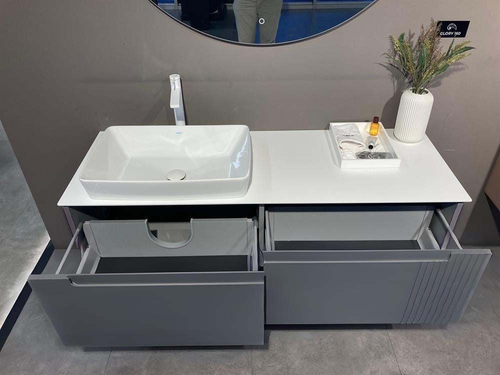 Orka Biella 140 cm Antrasit Banyo Dolabı Alt Modül ve LavaboORKA5006024Lavabo Dolabı