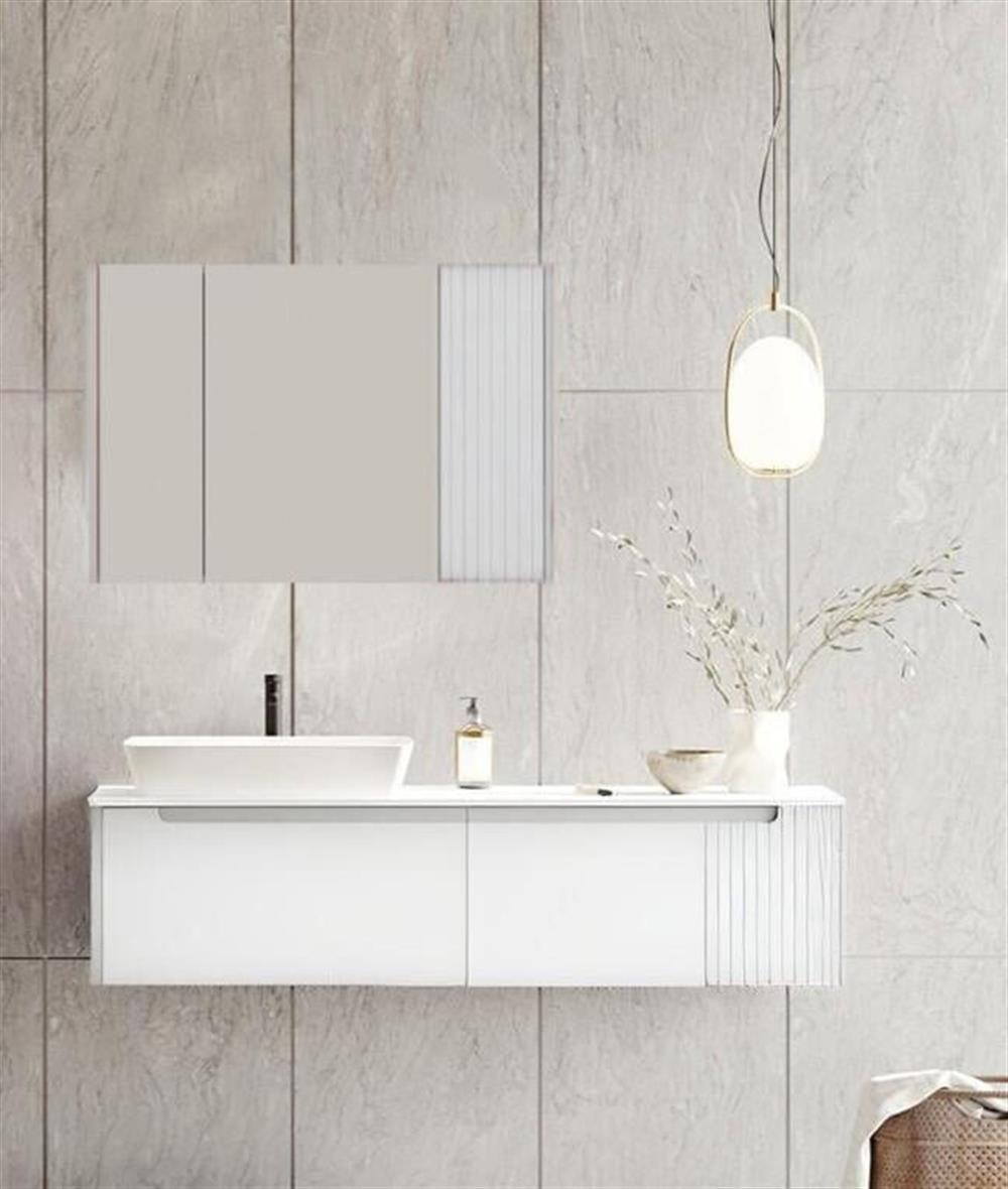 Orka Biella 140 cm Beyaz Banyo Dolabı TakımıORKA5006031Banyo Dolabı Takımı