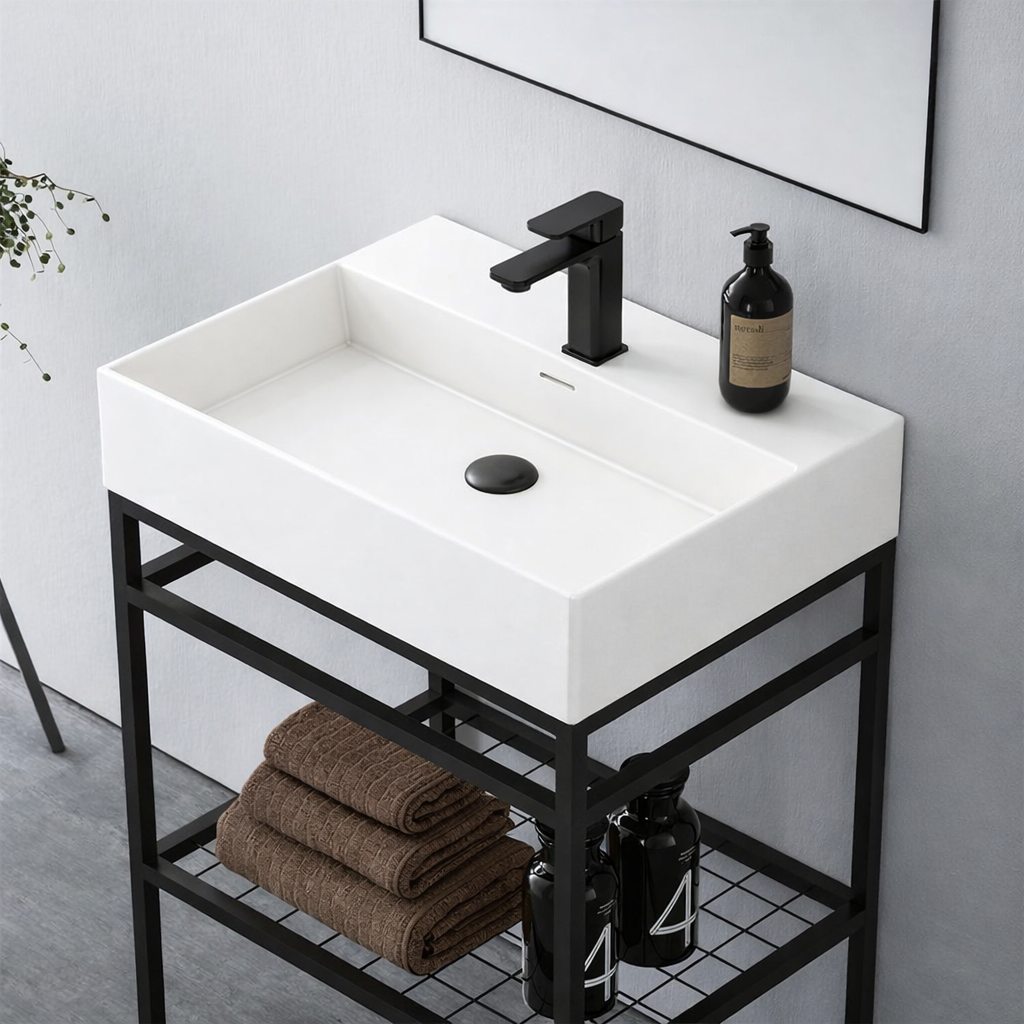 Orka Capetown 60 cm Banyo Dolabı Alt Modül ve Lavabo (Parlak Beyaz Lavabo), 5001122ORKA5001122Lavabo Dolabı