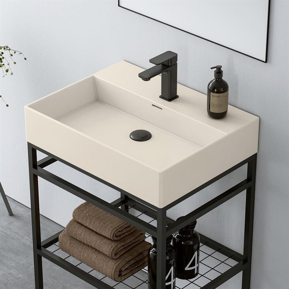 Orka Capetown 60 cm Bej Banyo Dolabı Alt Modül ve LavaboORKA5001123Lavabo Dolabı