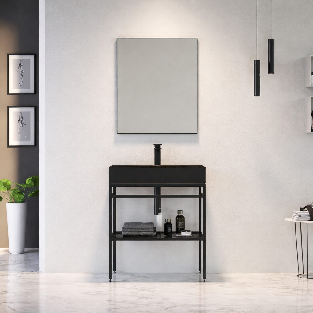 Orka Capetown 60 cm Siyah Banyo Dolabı TakımıORKA5000141Banyo Dolabı Takımı