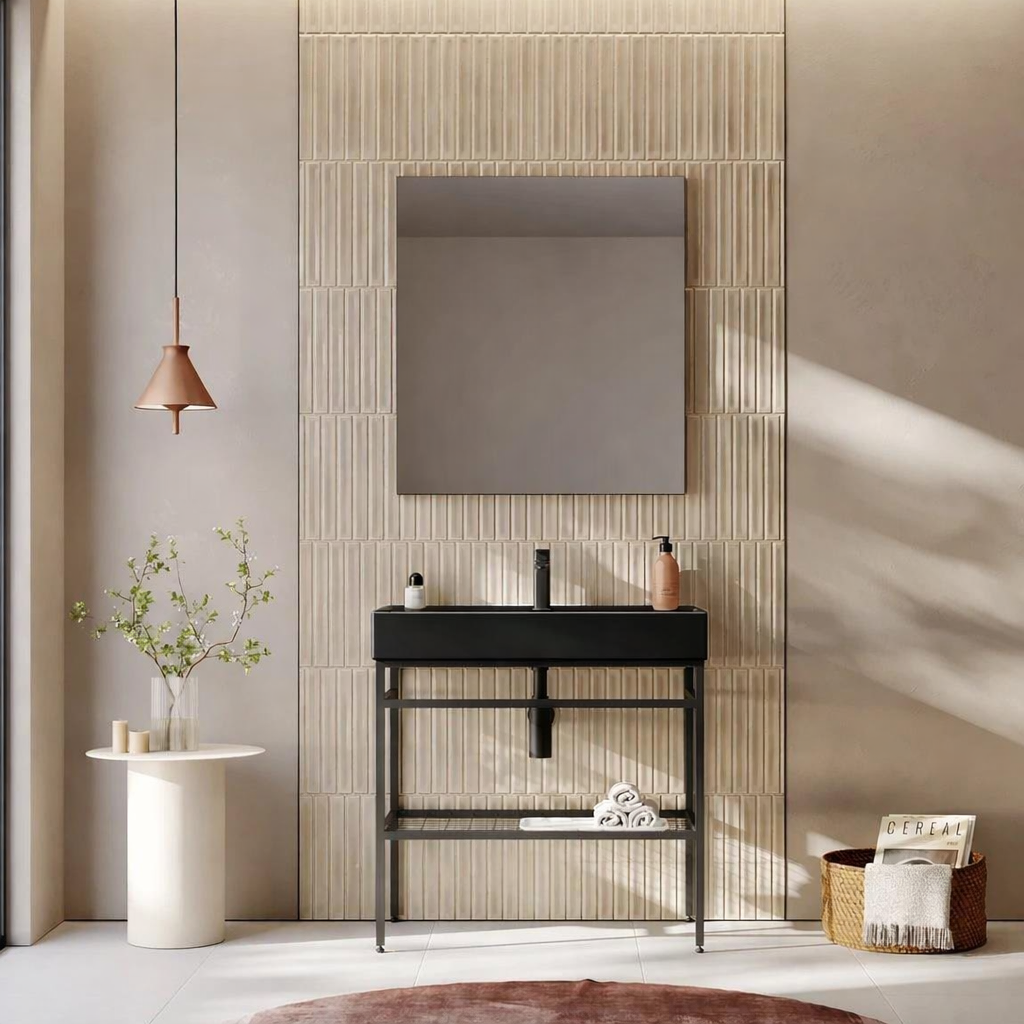 Orka CapeTown Banyo Dolabı Takımı, 80 cm (Mat Siyah Lavabo), 5004886ORKA5004886Banyo Dolabı Takımı