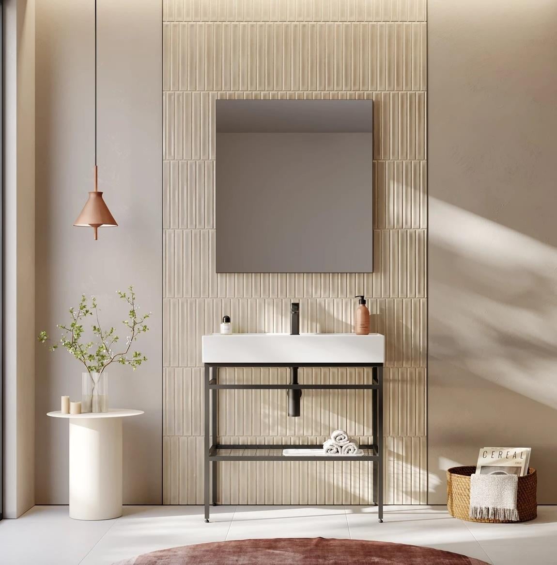 Orka CapeTown Banyo Dolabı Takımı, 80 cm (Parlak Beyaz Lavabo), 5003243ORKA5003243Banyo Dolabı Takımı