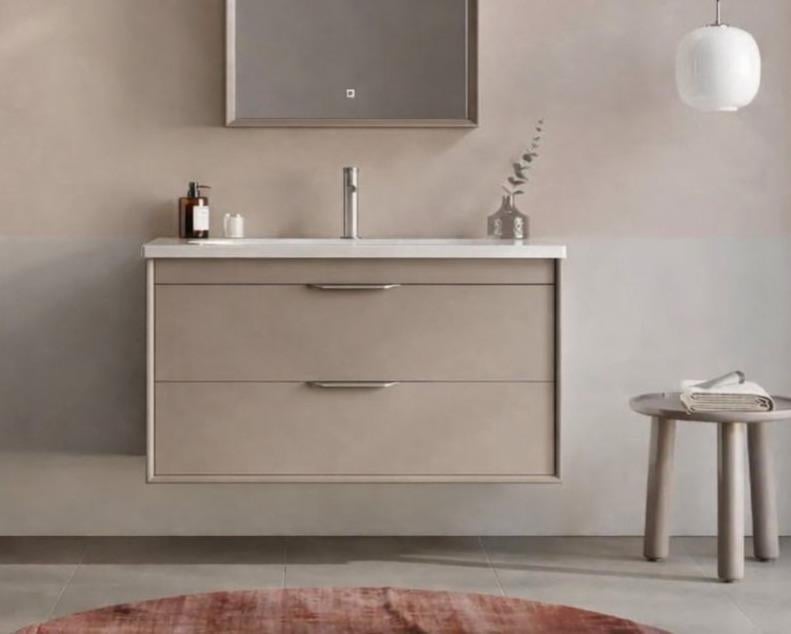 Orka Clay 100 cm Sahra Banyo Dolabı Alt Modül ve Lavabo (Çift Çekmeceli), 5004387ORKA5004387Lavabo Dolabı