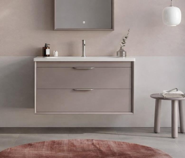 Orka Clay 100 cm Toprak Banyo Dolabı Alt Modül ve Lavabo (Çift Çekmeceli), 5004199ORKA5004199Lavabo Dolabı