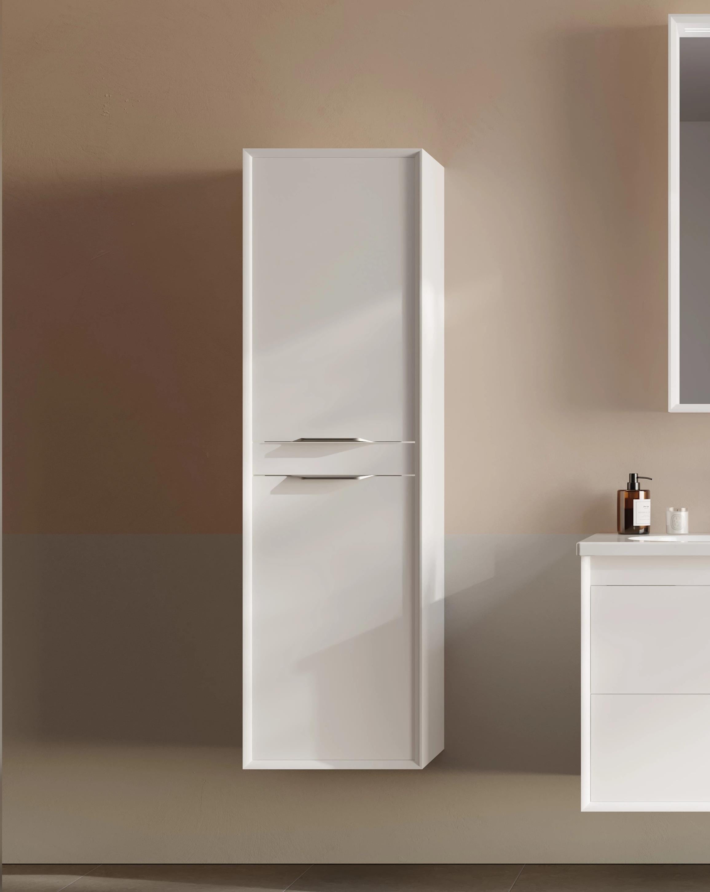 Orka Clay 40 cm Beyaz Banyo Boy Çamaşır DolabıORKA3003818Banyo Boy Dolabı Modelleri 