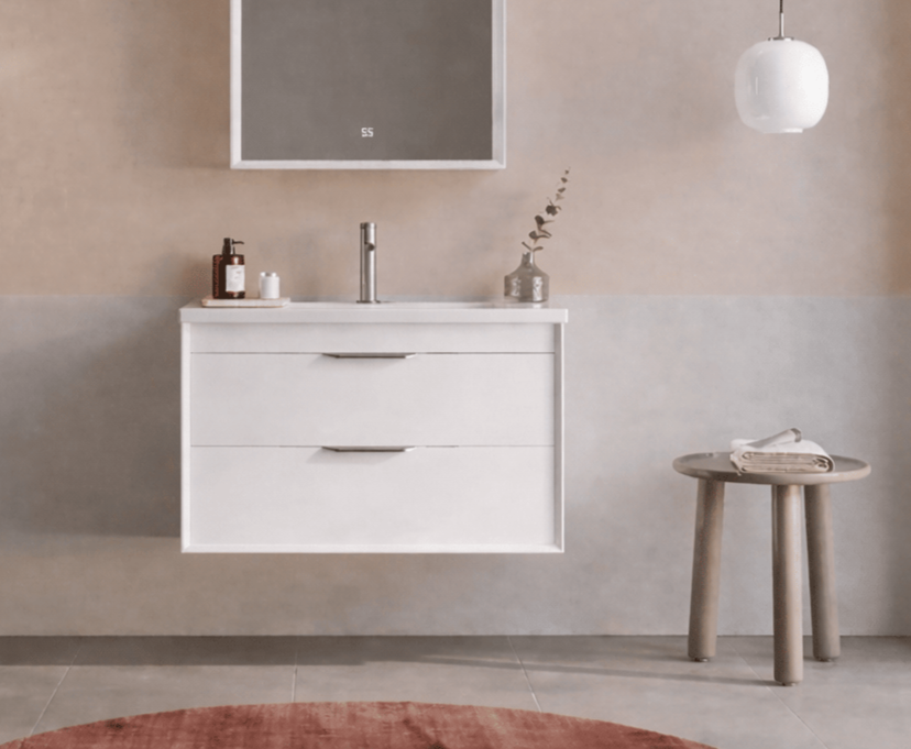 Orka Clay 65 cm Beyaz Banyo Dolabı Alt Modül ve Lavabo (Çift Çekmeceli), 5004379ORKA5004379Lavabo Dolabı