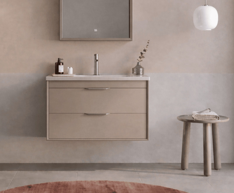 Orka Clay 65 cm Sahra Banyo Dolabı Alt Modül ve Lavabo (Çift Çekmeceli), 5004381ORKA5004381Lavabo Dolabı