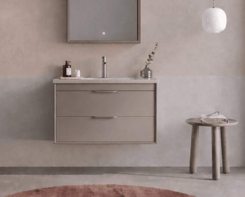 Orka Clay 65 cm Toprak Banyo Dolabı Alt Modül ve Lavabo (Çift Çekmeceli), 5004380ORKA5004380Lavabo Dolabı