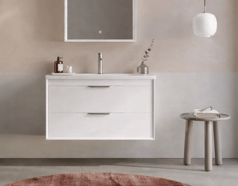 Orka Clay 80 cm Beyaz Banyo Dolabı Alt Modül ve Lavabo (Çift Çekmeceli), 5004382ORKA5004382Lavabo Dolabı