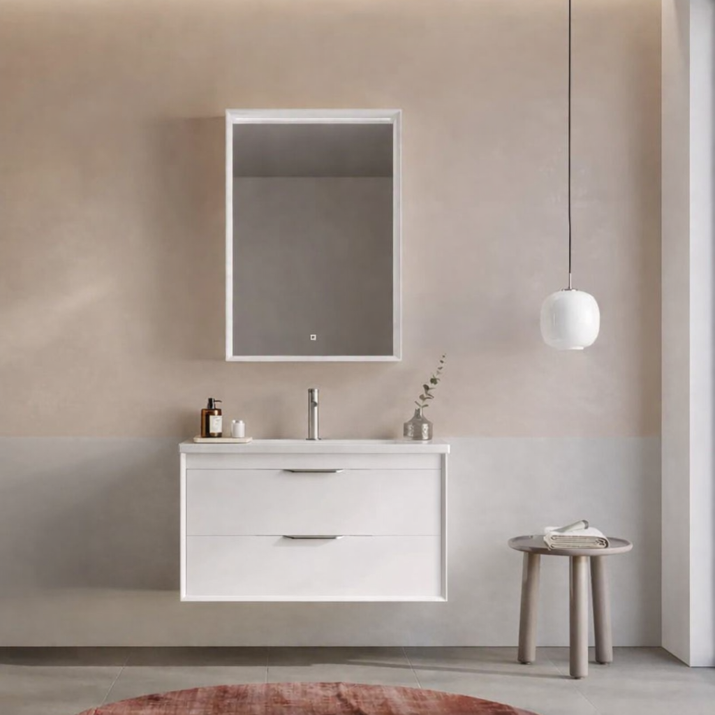Orka Clay 80 cm Beyaz Çekmeceli Banyo Dolabı TakımıORKA5004364Banyo Dolabı Takımı