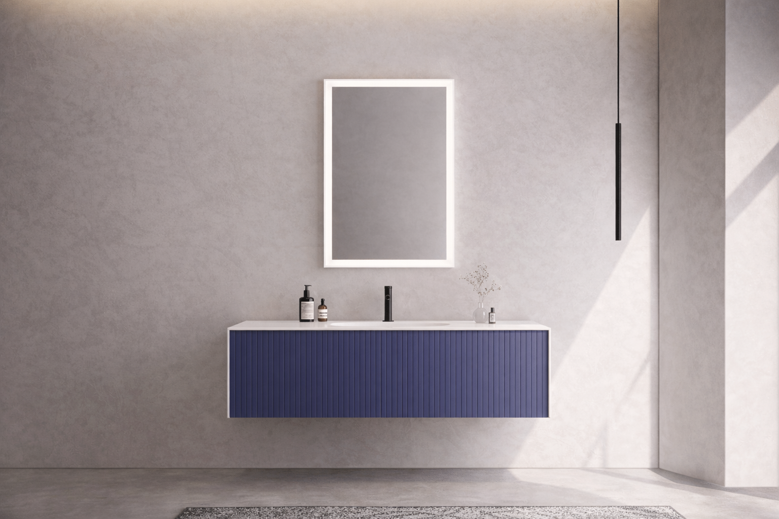 Orka Cube 120 cm Mat Lacivert Banyo Dolabı TakımıORKA5000170Banyo Dolabı Takımı