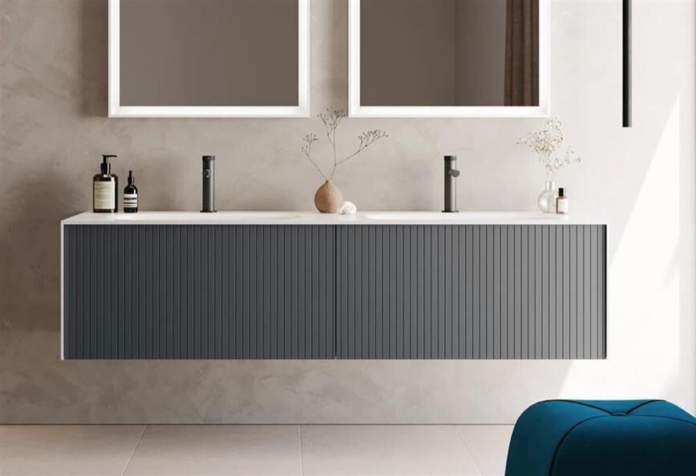 Orka Cube 160 cm Antrasit Banyo Dolabı Alt Modül ve LavaboORKA3000386Lavabo Dolabı