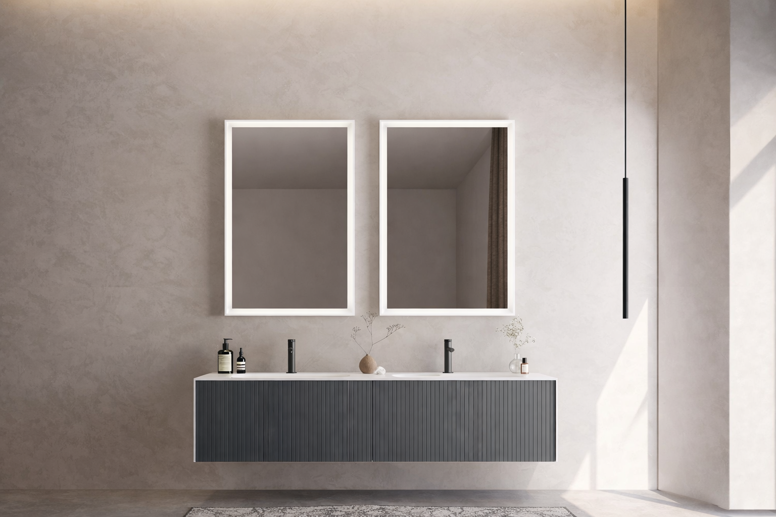 Orka Cube 160 cm Mat Antrasit Banyo Dolabı TakımıORKA5000177Banyo Dolabı Takımı