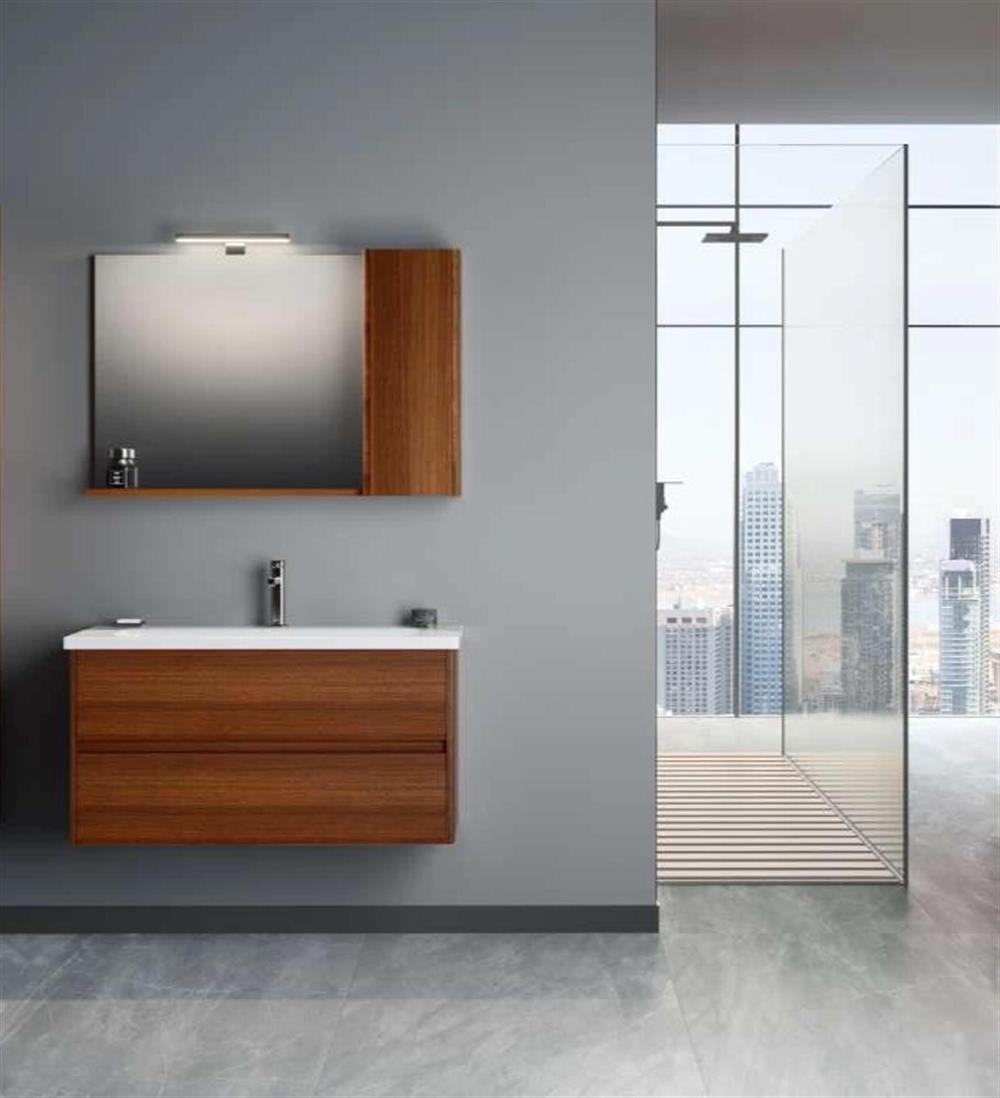 Orka Düden 100 cm Ceviz Banyo Dolabı TakımıORKA5002670Banyo Dolabı Takımı