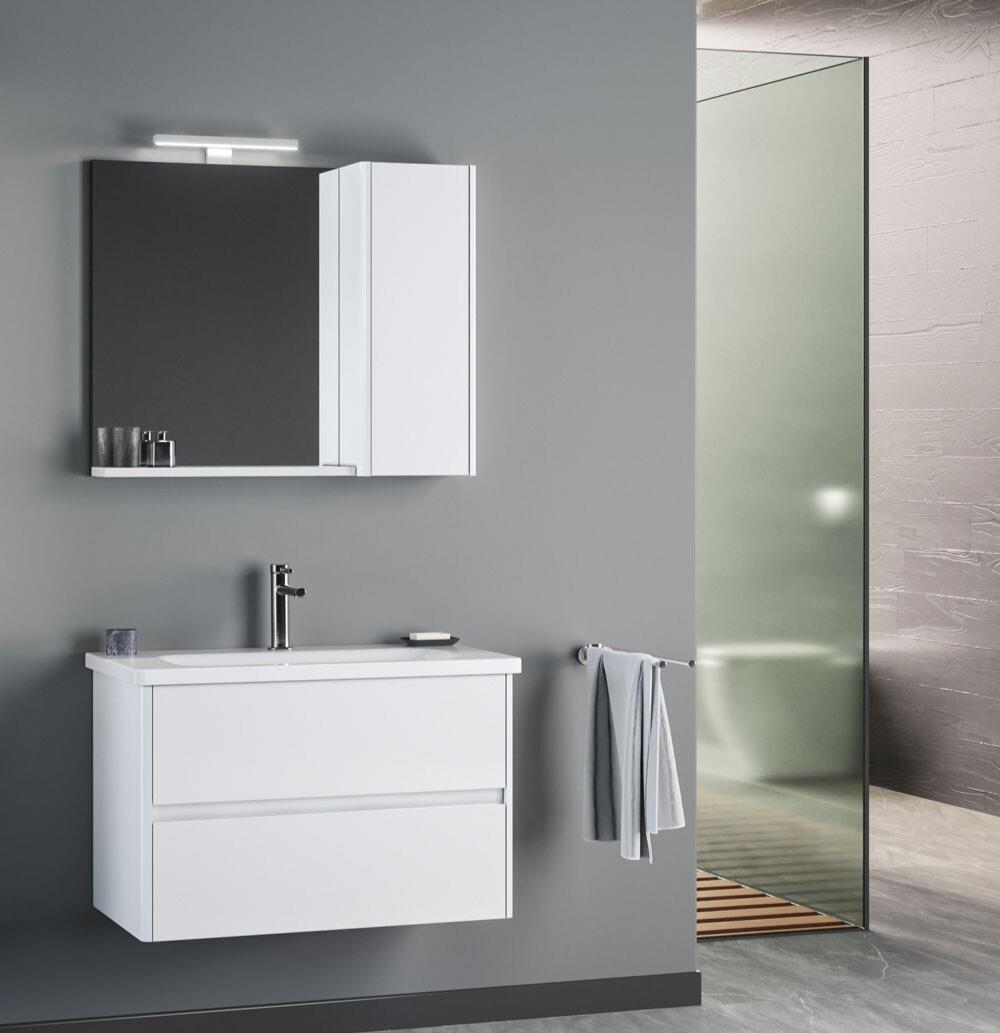 Orka Düden 80 cm Beyaz Banyo Dolabı TakımıORKA5002737Banyo Dolabı Takımı