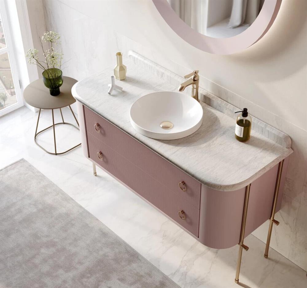 Orka Felice 140 cm Pudra Banyo Dolabı Alt Modül ve LavaboORKA5005406Lavabo Dolabı