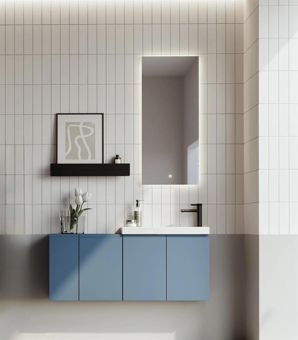 Orka Ferla 110 cm Mat Mavi Banyo Dolabı TakımıORKA5004343Banyo Dolabı Takımı