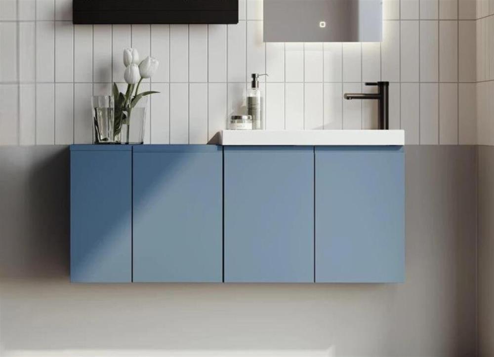 Orka Ferla 110 cm Mavi Banyo Dolabı Alt Modül ve LavaboORKA5005194Lavabo Dolabı