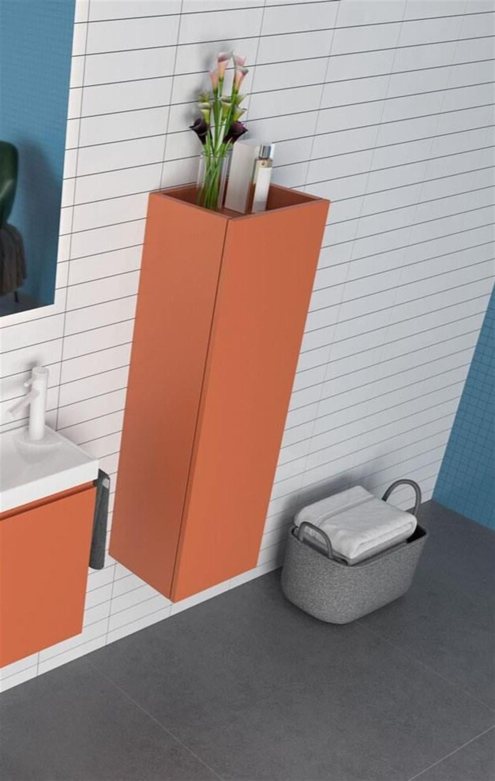 Orka Ferla 30 cm Tarçın Banyo Boy Çamaşır DolabıORKA3006245Banyo Boy Dolabı Modelleri 