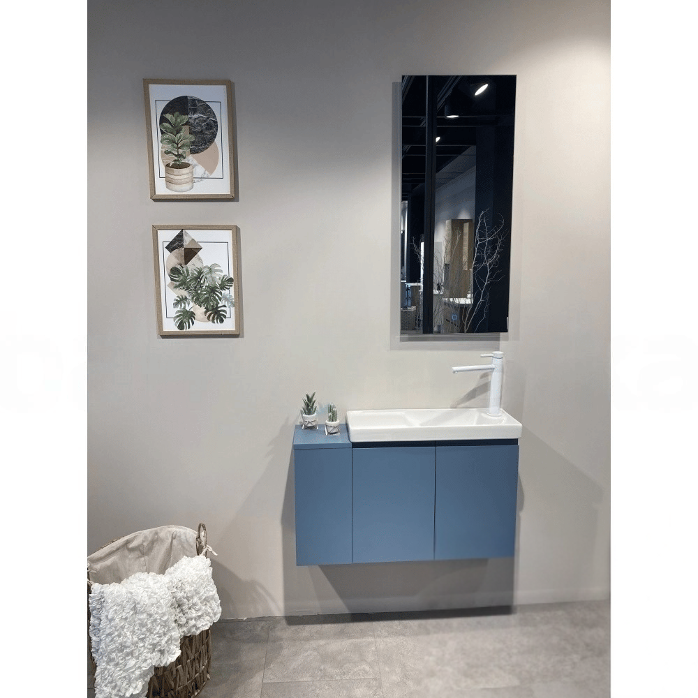 Orka Ferla 80 cm Mat Mavi Banyo Dolabı TakımıORKA5004338Banyo Dolabı Takımı