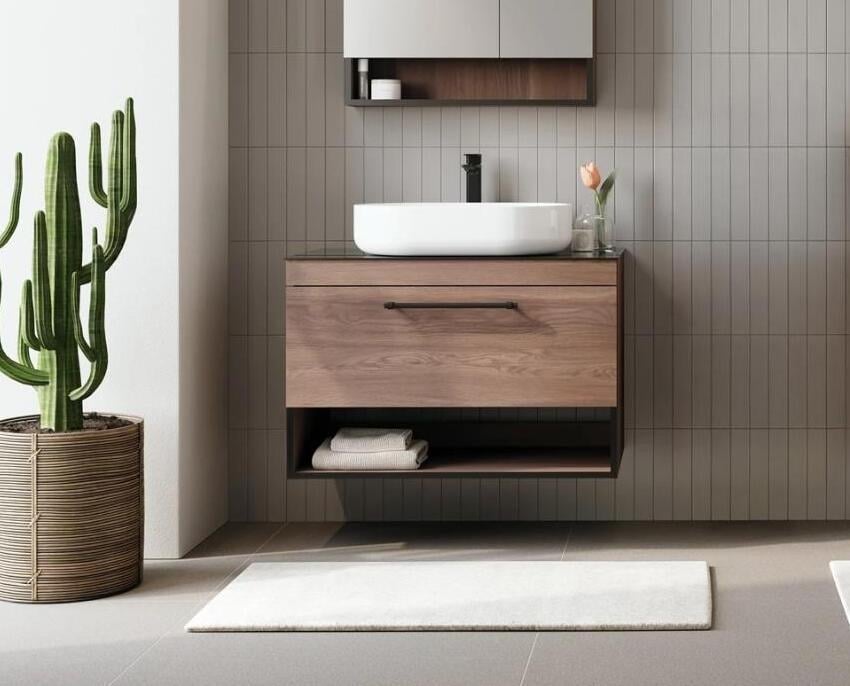 Orka Knidos 90 cm Navaro Banyo Dolabı Alt Modül ve Lavabo, 5001385ORKA5001385Lavabo Dolabı