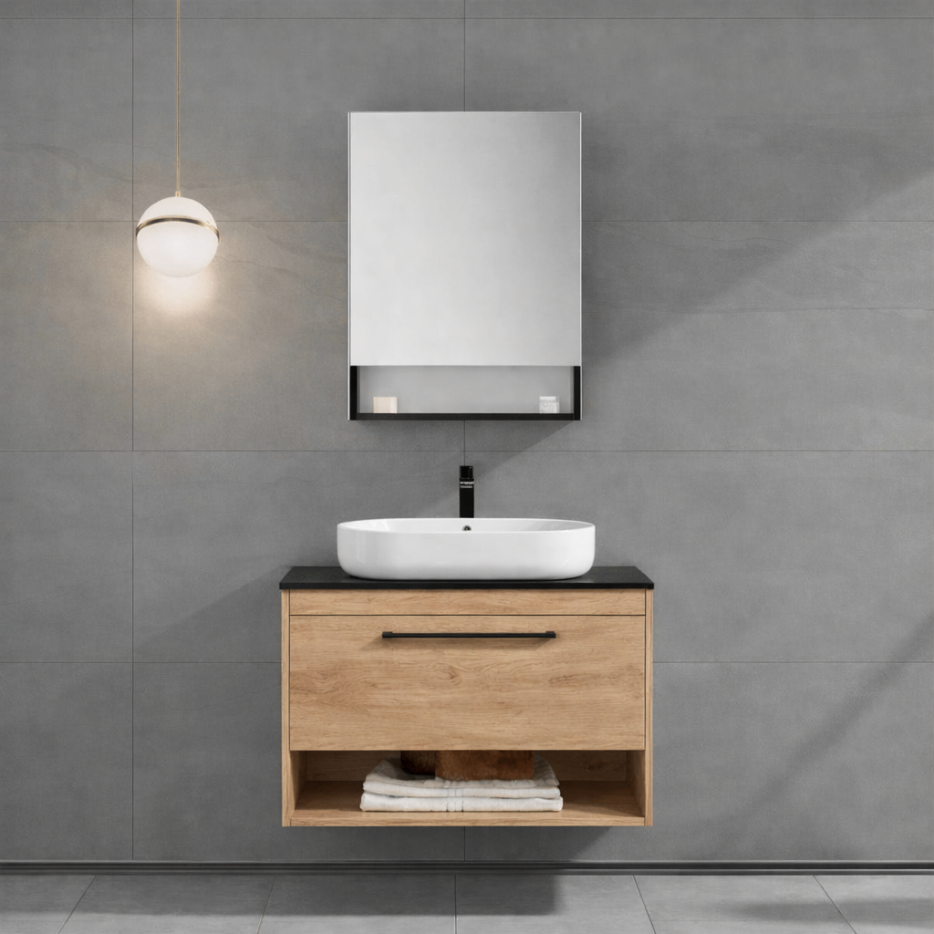 Orka Knidos Banyo Dolabı Takımı, 70 cm, Legnona (Dolaplı Ayna), 5000346ORKA5000346Banyo Dolabı Takımı