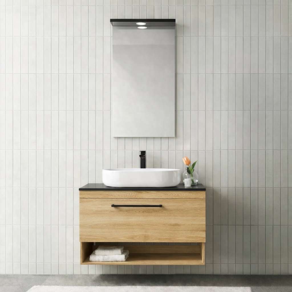 Orka Knidos Banyo Dolabı Takımı, 90 cm, Legnona (Led Spotlu Ayna), 5000351ORKA5000351Banyo Dolabı Takımı
