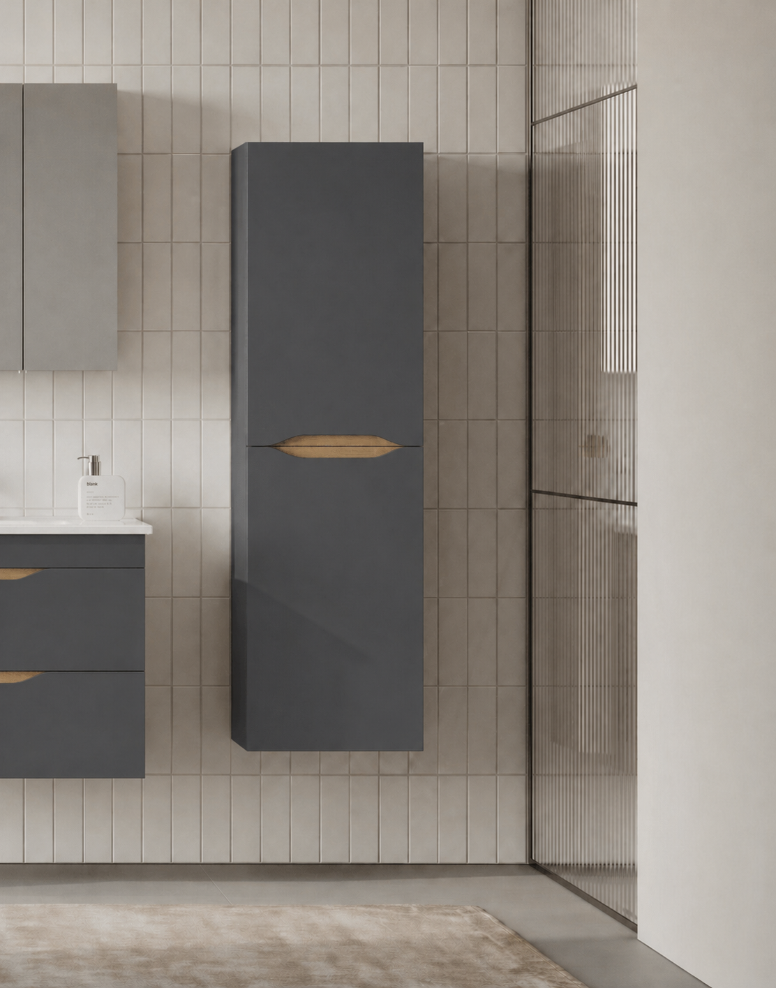 Orka Lena 40 cm Boy Dolabı Mat Antrasit, 3009969ORKA3009969Banyo Boy Dolabı Modelleri 